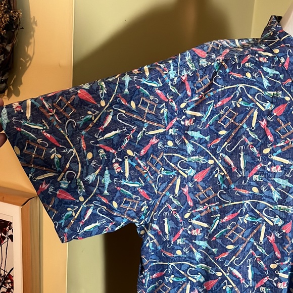 Vtg 90s KAHALA HAWAIIAN ISLANDS sz XXL Fish Lure ButtonFront Cotton Hawaii USA - Picture 14 of 16